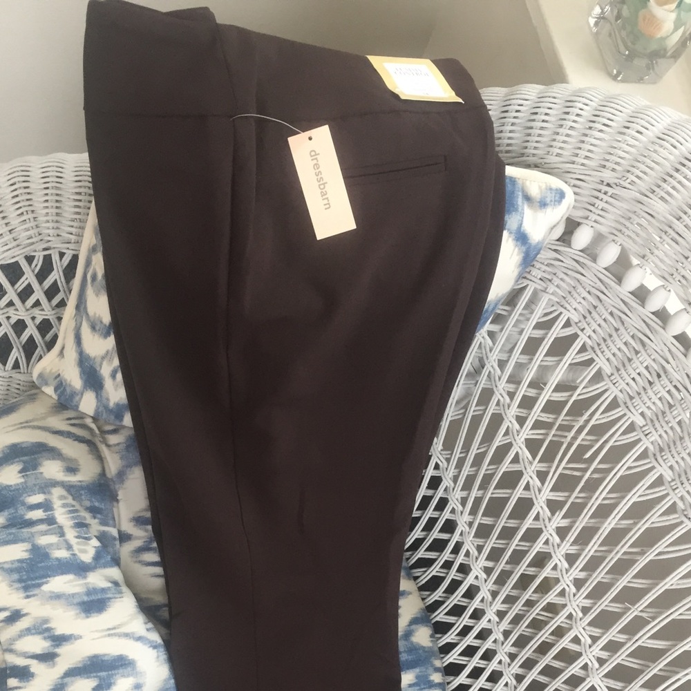 NWT Dress Barn Brown Trousers Slacks